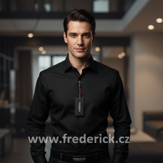 Pánská košile s dlouhým rukávem - střih SLIM - vzor F108A - 42