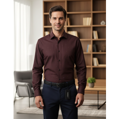 Pánská košile s dlouhým rukávem - střih REGULAR - vzor F929 - 44