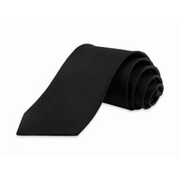Pánská kravata K1 - vzor 1 - ČERNÁ - LESKLÁ