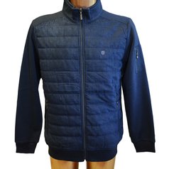 Pánská mikina - tmavě modré barvy na zip - XL