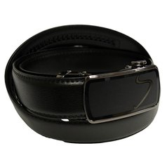 Pánský kožený opasek vzor N092 - černý - černá/125 cm