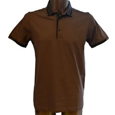 Pánská polo košile  - hnědé barvy