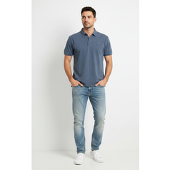 Pánská polo košile - petrolejové barvy - 5XL
