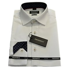 Pánská košile s dlouhým rukávem - střih SLIM - F5A - s prodlouženou délkou rukávu 188/194 cm