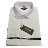 Pánská košile s dlouhým rukávem - střih SLIM - vzor SV01 - bílá